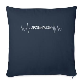Zuzenhausen - Herzschlag Design - Sofa pillowcase 17,3'' x 17,3'' (45 x 45 cm) - navy - Front