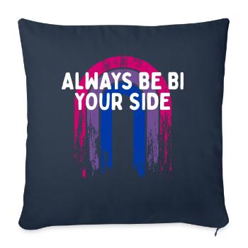 Always Be Bi Your Side Bisexual Couples Bi Pride - Sofa pillowcase 17,3'' x 17,3'' (45 x 45 cm) - navy - Front