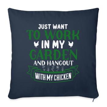Hobby gardeners, fruit and vegetable gardeners - Sofa pillowcase 17,3'' x 17,3'' (45 x 45 cm) - navy - Front