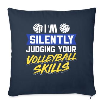 Blocker Spiker I'm Silently Judging Your Volleybal - Sofa pillowcase 17,3'' x 17,3'' (45 x 45 cm) - navy - Front