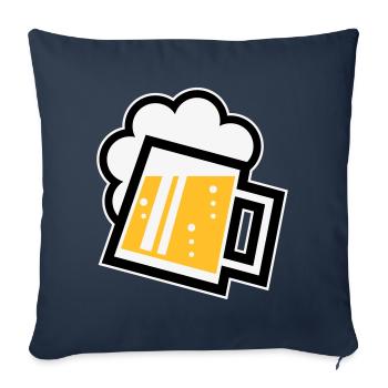 Bavarian Beer Mug (German Glass / R / / / 3C) - Sofa pillowcase 17,3'' x 17,3'' (45 x 45 cm) - navy - Front