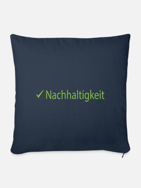 Nachhaltigkeit - Sofakissenbezug 45 x 45 cm - Navy
