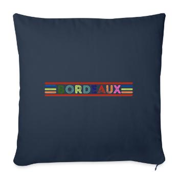 Bordeaux - Housse de coussin décorative 45 x 45 cm - bleu marine - Devant