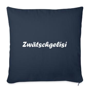 Zwätschgelisi - Sofakissenbezug 45 x 45 cm - Navy - Vorne