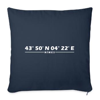 Coordonnées de Nîmes - Housse de coussin décorative 45 x 45 cm - bleu marine - Devant