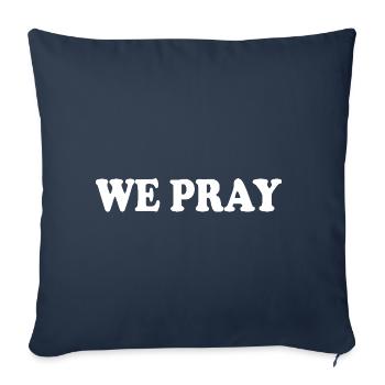 We pray - Sofa pillowcase 17,3'' x 17,3'' (45 x 45 cm) - navy - Front