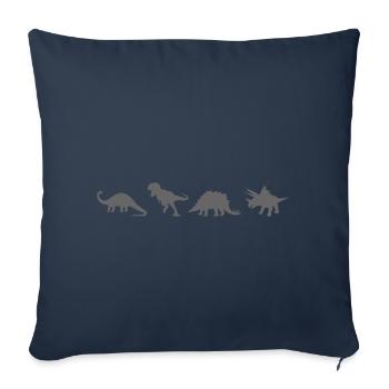 dinosaure - Housse de coussin décorative 45 x 45 cm - bleu marine - Devant