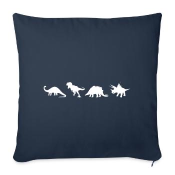 Dinosaur - Housse de coussin décorative 45 x 45 cm - bleu marine - Devant