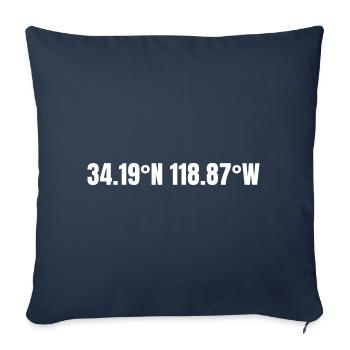Thousand Oaks California USA Coordinates - Sofa pillowcase 17,3'' x 17,3'' (45 x 45 cm) - navy - Front