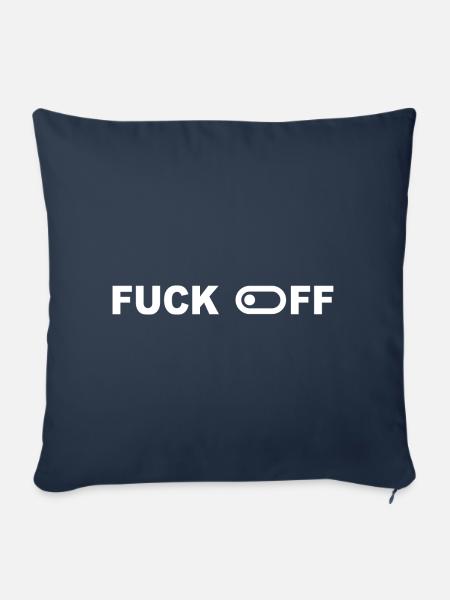 Fuck Off - Sofakissenbezug 45 x 45 cm - Navy