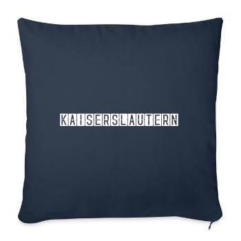 Panneau de l’aéroport de Kaiserslautern - Housse de coussin décorative 45 x 45 cm - bleu marine - Devant