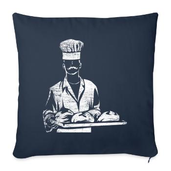 Baker baking - Sofa pillowcase 17,3'' x 17,3'' (45 x 45 cm) - navy - Front