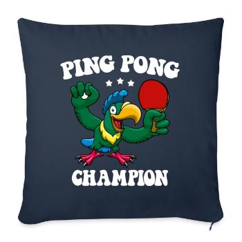 Ping Pong Champion Design Table Tennis and - Sofa pillowcase 17,3'' x 17,3'' (45 x 45 cm) - navy - Front