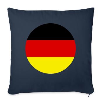 Flag Germany Germany Three Colors Vector Round - Sofa pillowcase 17,3'' x 17,3'' (45 x 45 cm) - navy - Front