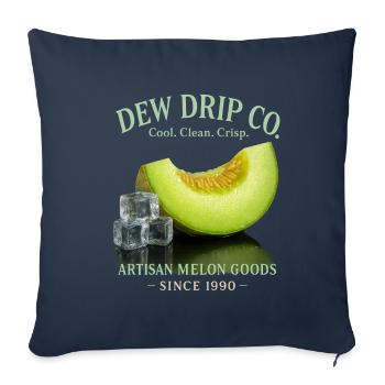 Melon Fruit Vacances d’été Limonade - Housse de coussin décorative 45 x 45 cm - bleu marine - Devant