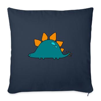 Stegosaurus - Sofa pillowcase 17,3'' x 17,3'' (45 x 45 cm) - navy - Front