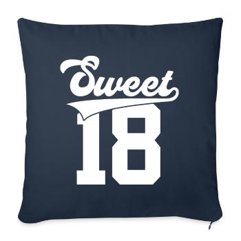 18ÈME ANNIVERSAIRE SWEET 18 - Housse de coussin décorative 45 x 45 cm - bleu marine - Devant