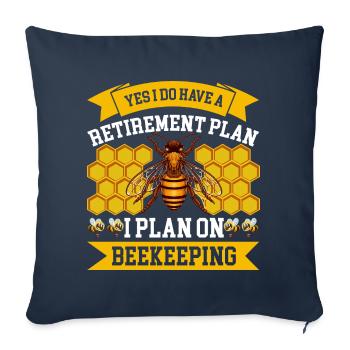Beekeeping Beekeeping Course Beekeepers' Association Honey Bee Beekeepers - Sofa pillowcase 17,3'' x 17,3'' (45 x 45 cm) - navy - Front