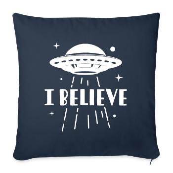 I Believe - Sofa pillowcase 17,3'' x 17,3'' (45 x 45 cm) - navy - Front