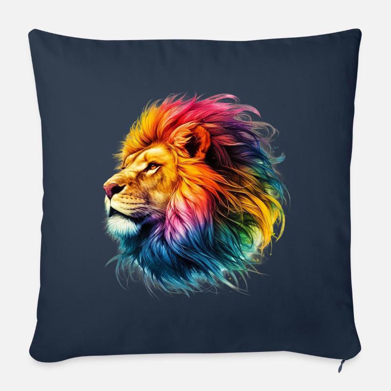 Löwe - Sofakissenbezug 45 x 45 cm - Navy