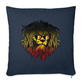 Belgique - Housse de coussin décorative 45 x 45 cm - bleu marine - Devant