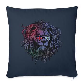 Territoire britannique de l'océan Indien - Housse de coussin décorative 45 x 45 cm - bleu marine - Devant