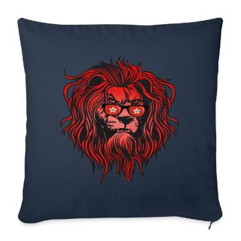 Hong Kong - Housse de coussin décorative 45 x 45 cm - bleu marine - Devant