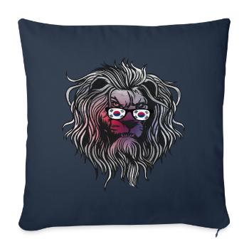 South Korea - Sofa pillowcase 17,3'' x 17,3'' (45 x 45 cm) - navy - Front