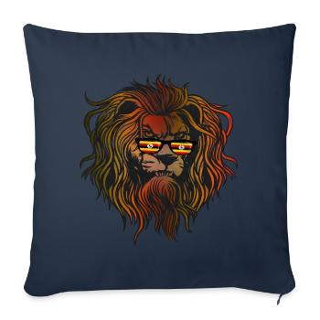 Ouganda - Housse de coussin décorative 45 x 45 cm - bleu marine - Devant