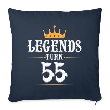 Legends turn 55, 55 birthday - Sofa pillowcase 17,3'' x 17,3'' (45 x 45 cm) - navy - Front