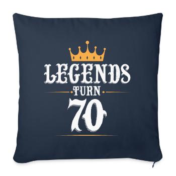 Legends turn 70, 70 birthday - Sofa pillowcase 17,3'' x 17,3'' (45 x 45 cm) - navy - Front
