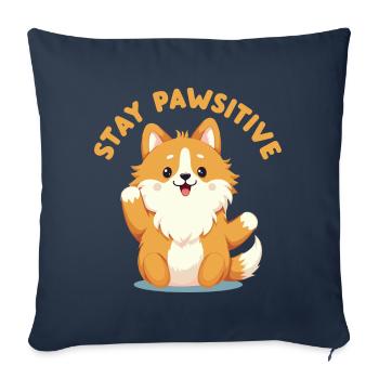 Bleiben Sie pfotenhaft - Sofakissenbezug 45 x 45 cm - Navy - Vorne