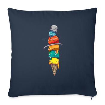 Raumfahrt Eis Waffel Solarsystem Sommer Mars - Sofakissenbezug 45 x 45 cm - Navy - Vorne