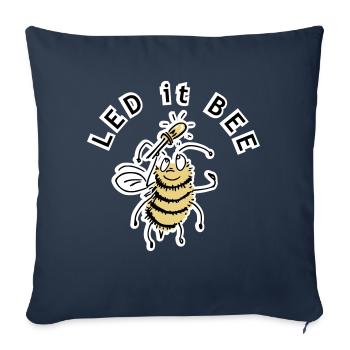 LED it BEE - joke - Sofa pillowcase 17,3'' x 17,3'' (45 x 45 cm) - navy - Front