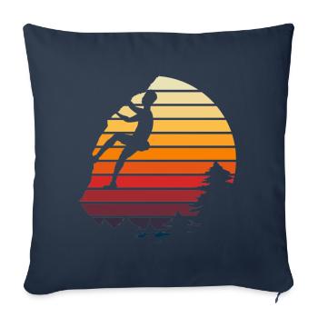 Vintage Trad Climbing Retro Bouldering - Sofa pillowcase 17,3'' x 17,3'' (45 x 45 cm) - navy - Front