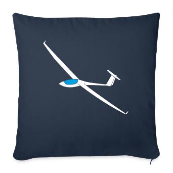 Glider ASW27 glider pilot flying - Sofa pillowcase 17,3'' x 17,3'' (45 x 45 cm) - navy - Front