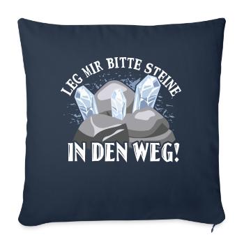 Steine in den Weg - Geologe Petrologie Geologie - Sofakissenbezug 45 x 45 cm - Navy - Vorne