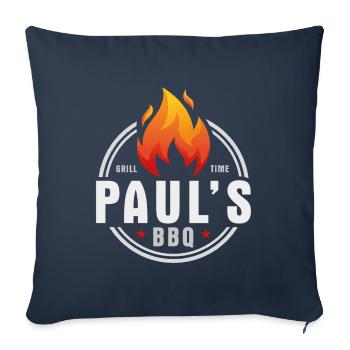 Barbecue Pauls - Housse de coussin décorative 45 x 45 cm - bleu marine - Devant