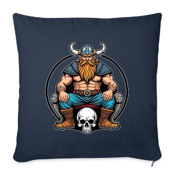 Vikings with Skull - Sofa pillowcase 17,3'' x 17,3'' (45 x 45 cm) - navy - Front