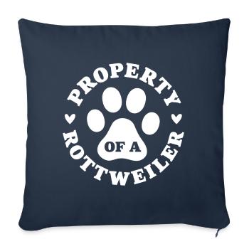 Property of a Rottweiler - Sofa pillowcase 17,3'' x 17,3'' (45 x 45 cm) - navy - Front