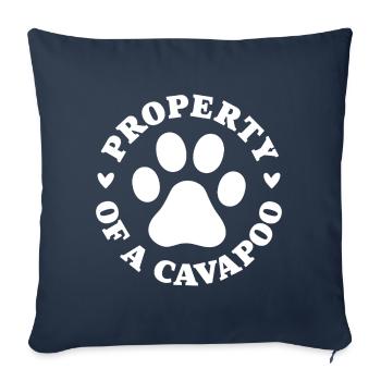 Property of a Cavapoo - Sofa pillowcase 17,3'' x 17,3'' (45 x 45 cm) - navy - Front