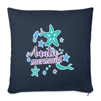 Auntie Mermaid - Sofa pillowcase 17,3'' x 17,3'' (45 x 45 cm) - navy - Front