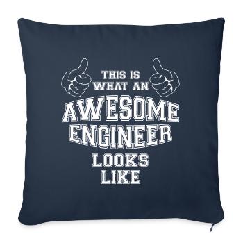 Cool Voici à quoi ressemble un ingénieur génial - Housse de coussin décorative 45 x 45 cm - bleu marine - Devant