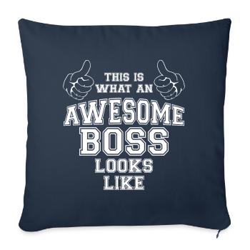 Cool C'est ce qu'un super patron ressemble à des cadeaux - Housse de coussin décorative 45 x 45 cm - bleu marine - Devant