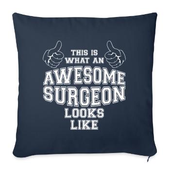 C'est ce qu'un chirurgien impressionnant ressemble à des cadeaux - Housse de coussin décorative 45 x 45 cm - bleu marine - Devant