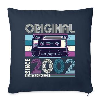 Original 2002 20th Birthday Gift Hommes - Housse de coussin décorative 45 x 45 cm - bleu marine - Devant
