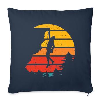Canyoning Rock Climbing - Sofa pillowcase 17,3'' x 17,3'' (45 x 45 cm) - navy - Front