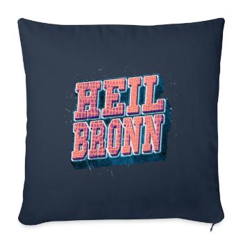 Heilbronn Germany City Font Vintage Retro - Sofa pillowcase 17,3'' x 17,3'' (45 x 45 cm) - navy - Front