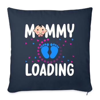 Expectant mother, Finally I'm going to be a mom - Sofa pillowcase 17,3'' x 17,3'' (45 x 45 cm) - navy - Front