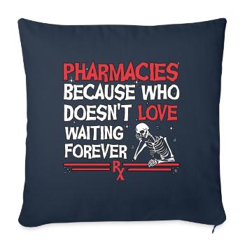 Pharmacy Halloween - Sofa pillowcase 17,3'' x 17,3'' (45 x 45 cm) - navy - Front